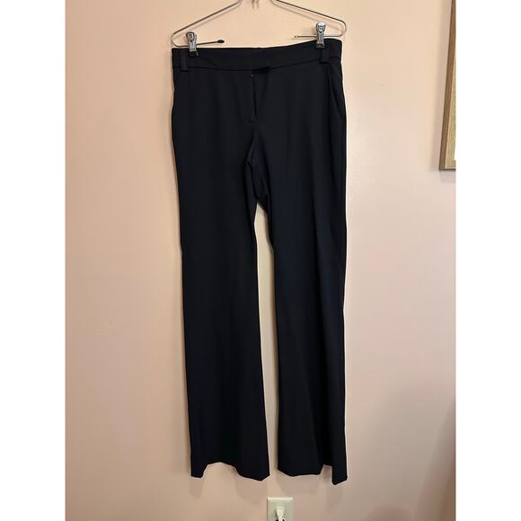 Piazza Sempione Navy Women's Flare Leg Bootcut Slacks Pants Wool Blend 42 - Picture 2 of 11